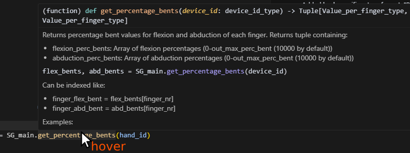 Percentage bent: less flexion value